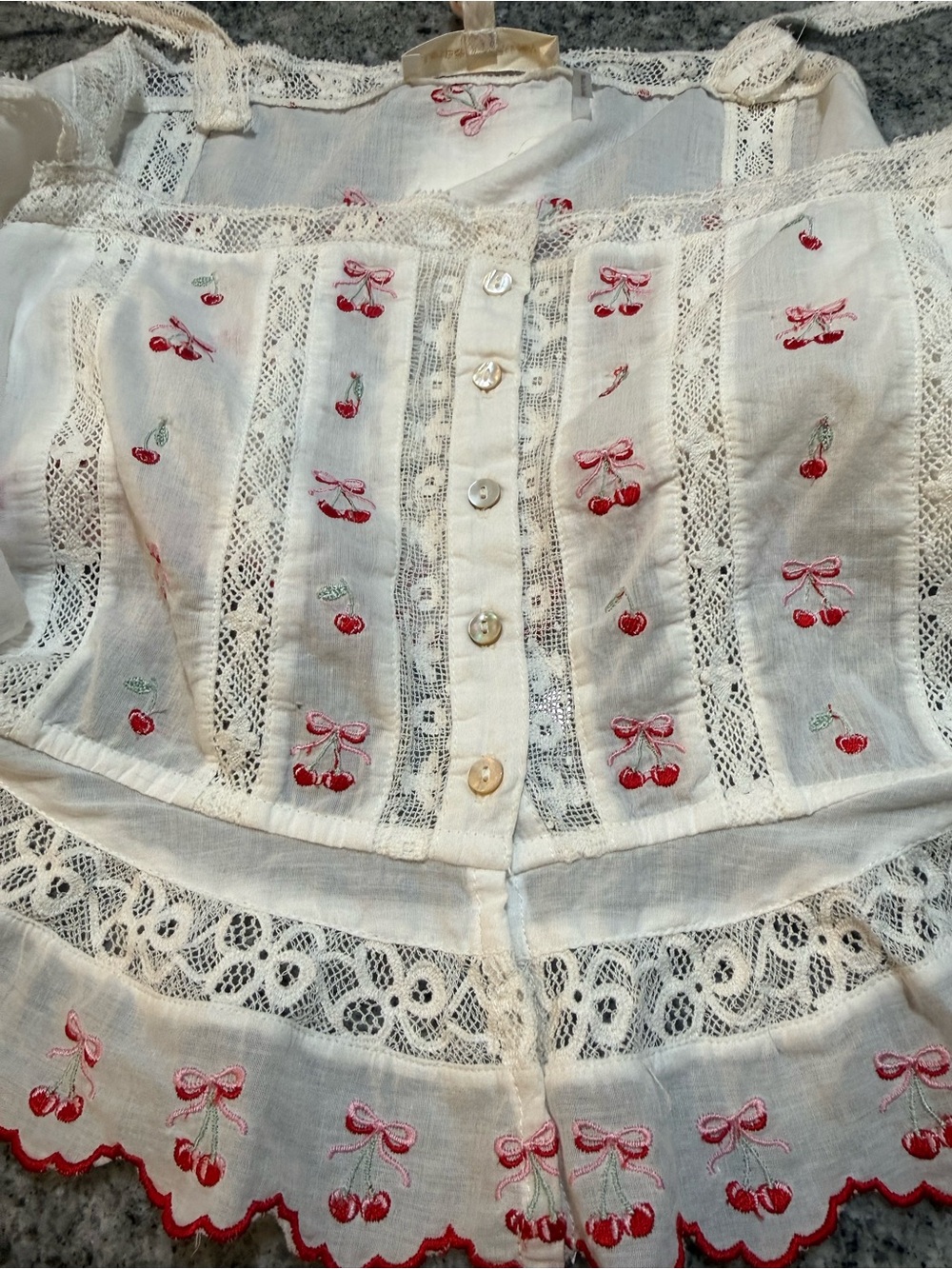 LoveShackFancy Vietta Top, Optic White - Picture 10 of 12